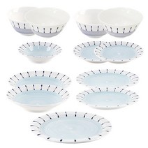 디어리빙 블루빗방울 식기 2인 12p 세트, 혼합 색상