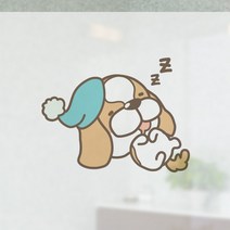 디자인수풀 컬러 안개시트 큐트도그 02, 혼합 색상