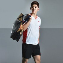 요넥스 남성용 라운드티셔츠 83TS001MWH + 반바지 81PH005MBK