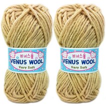 행복뜨기 비너스울 겨울털실 2p, 62 베이지