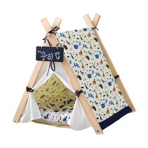 댕댕이주식회사 반려동물 바늘나무 텐트 집, 혼합 색상