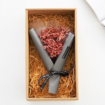 리버그린 드라이플라워 스타꽃다발, 피치