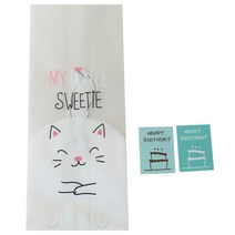 황씨네도시락 냥이M봉투 50p + 케이크 생일 스티커 민트 50p, 1세트