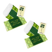 럭키심볼 행운의 선물 네잎클로버 생화 국기 고급 카드 + 봉투세트, 대한민국, 2세트