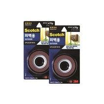3M 스카치 외벽용 폼 양면테이프 12mm x 1.5m, 2개