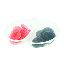 도나앤데코 PP내열 원터치 타원 2칸 소스컵 11.5 x 7.9 x 2 cm, 1개입, 50개입