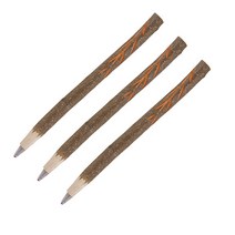 조이펜 트로피칼 네이처 리얼 수제 핸드메이드 원목펜 0.7mm, 주황잎사귀, 3개입