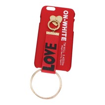 팡이네 온화이트 스트랩 LOVE 핸드폰 케이스