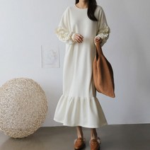 봉봉스토리 그루밍 소매프릴 임부용 원피스
