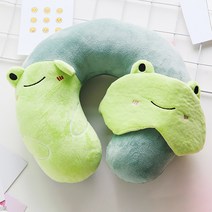디엠코퍼레이션 알럽홈 캐릭터 안대 + 목베개, 개구리