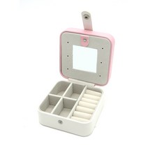 바미샵 파스텔 휴대용 보석함, 핑크