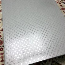 월드디자인 다용도 테이블 유리매트 100 x 100 cm, 사선격자