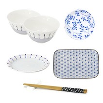 세세라 블루레인 1인 식기세트 7p, 혼합 색상