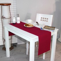 나산데코 네츄럴 테이블러너, 체리레드, 6인용(220 x 30 cm)