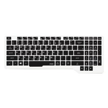 파인피아 ASUS 노트북용 문자인쇄 칼라 키스킨 ASUS12번 에이수스 TUF FX504GE-EN565T / TUF FX504GE-E4260 / TUF FX504GE-E4259, 블랙, 1개