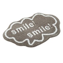 윈프라이스 북유럽풍 발매트, 스마일(연브라운)