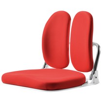 청심의자 폴더 스마트듀얼 고급형 좌식의자 메쉬원단 화이트바디, 레드