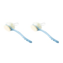 아리코 양면 바디 브러쉬 & 샤워볼, 블루, 2개