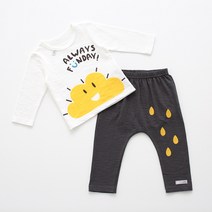 달퐁 여아용 스마일구름 상하복 세트