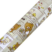 포포팬시 리락쿠마 비닐증착롤포장지 대 18m, 베이지, 2개입