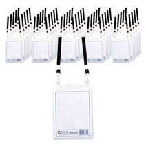 옹달샘 국산 더편한명찰 세로형 95 x 122 mm, 검정색, 100개입