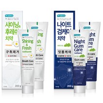 이밸런스 샤이닝후레쉬 치약 200g x 2p + 나이트검케어 200g x 2p, 1세트