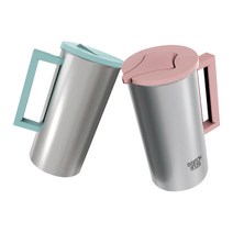 에버튼하우스 스텐인레스 별 물병 커플 2종 세트, 혼합 색상, 1600ml
