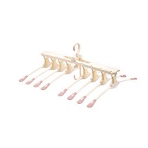 저스틴 접이식 매직 옷걸이, 핑크, 1개