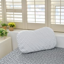 블레딕홈 빨아쓰는 천연라텍스 지압중형베개 + 겉커버, 다이아