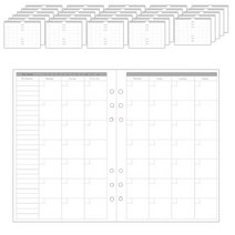 빅드림 꾸꾸까까 6공 다이어리 모던속지 월간계획 10p, 20매
