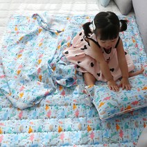 디케이홈 인견 블랭킷 리틀 다이노 유아여름이불 L, 혼합 색상