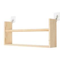 페어링 튼튼한 벽걸이 선반, 우드