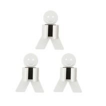 제이아울 스마일맨 매직 벽걸이 후크, 화이트, 3개입