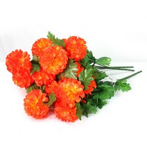 조아트 조화 성묘꽃 7대 대국 부쉬 3p, 오렌지