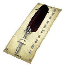 신원 깃털 딥펜 + 펜촉 세트, 0.5mm, 와인