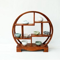 만풍 원형 화리목 장식장 좌대 40cm GZMF-001