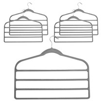 데코즈인 벨벳 바지걸이 4단, 그레이, 5개입