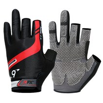 나인에프엑스 3컷 스포츠 낚시 글로브, 블랙레드