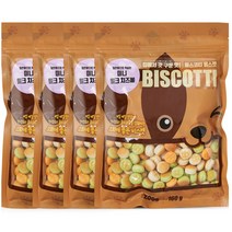 더주스 비스코티 반려견 비스켓 160g, 밀크 + 치즈볼 혼합맛, 4개