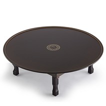 남원목기 창공 상감 원형 엔틱상 900 x 900 x 270 mm, 체리 + 갈색