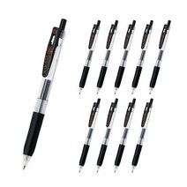 제브라 사라사클립볼펜 0.3mm, 블랙, 10개