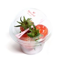 피크닉하우스 머핀디저트컵 5.5 x 9.2 x 10.5 cm 250~270ml 돔뚜껑 + 포크 + 스티커, 30세트