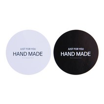 봄91 핸드메이드 원형 스티커 화이트 40p + 블랙 40p, 혼합 색상, 1세트