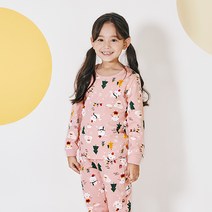 유니프랜드 아동용 스노우캣 오가닉 양면9부 실내복 상하세트