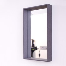리노에코 프리미엄 컬러 선반형 거울 315, 그레이