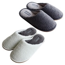 라벨라코 뽀글이 실내화 세트 크림 240mm + 챠콜 270mm, 혼합 색상