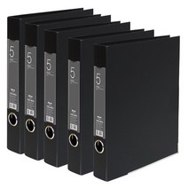 드림산업 레일바인더 5cm, 검정, 5개