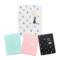 베리구즈 고양이 포켓 앨범 12.8 x 17.3 cm 18매 4p 세트, 화이트, 핑크, 그린, 블랙