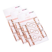 델리 메탈 와이어 더블클립 3호 32mm 9415 로즈골드 6p, 3개