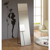 미소아이 심플 거치식 전신거울 400 x 1500 mm, 블랙